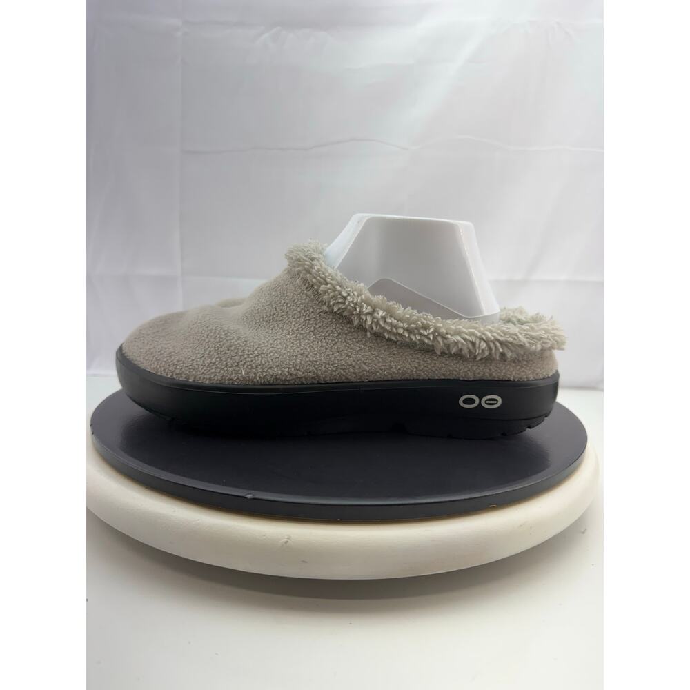Oofos Oocoozie Mule Mens Size 11 Gray Sherpa Comfort Recovery Slip On Shoes NEW‎